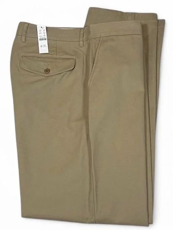 NWT! J.Crew Classic Chino Tan Khaki Flat Front Pants Men’s Size W34 L34 Golf