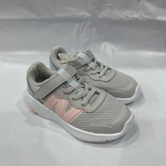 New Balance 578 Sneakers Kids US 9.5 Gray Pink Comfort Casual Shoes EBS2643