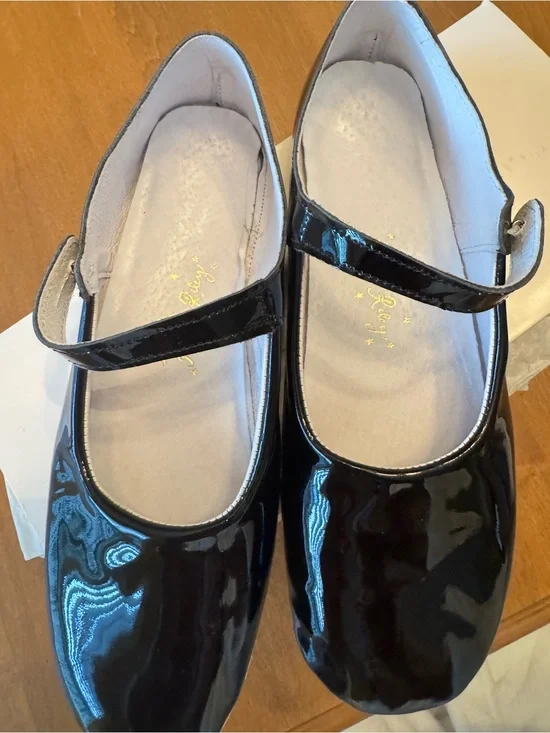 Rachel Riley Black Patent Mary Jane Shoes for Girls