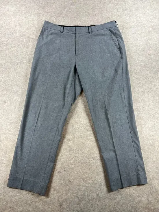 J. Crew Factory Men's Bedford Light Gray Dress Pants Size 34x30 (35x27.5)