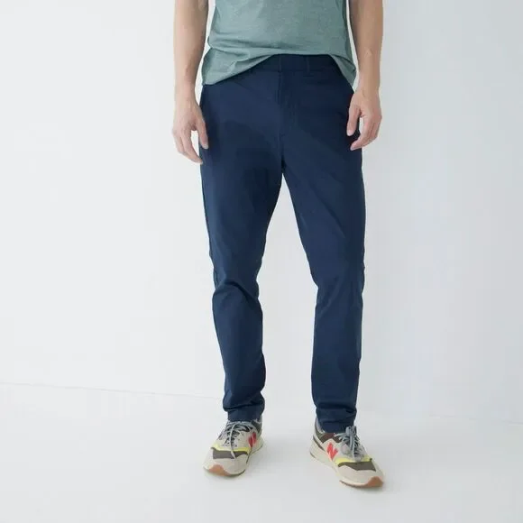 J.CREW Mens 1040 Athletic Tapered-fit‎ tech Pant in Navy Size 34/36