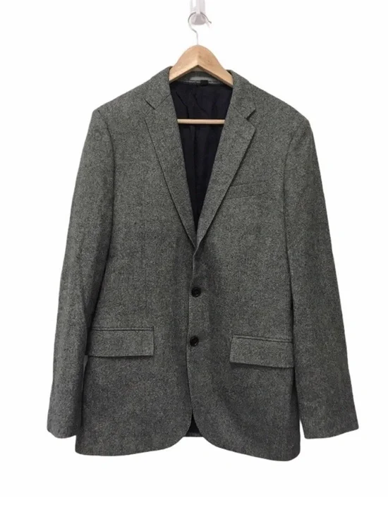 J.Crew Ludlow Gray Reid & Taylor Wool Cashmere Blazer size 44R EUC