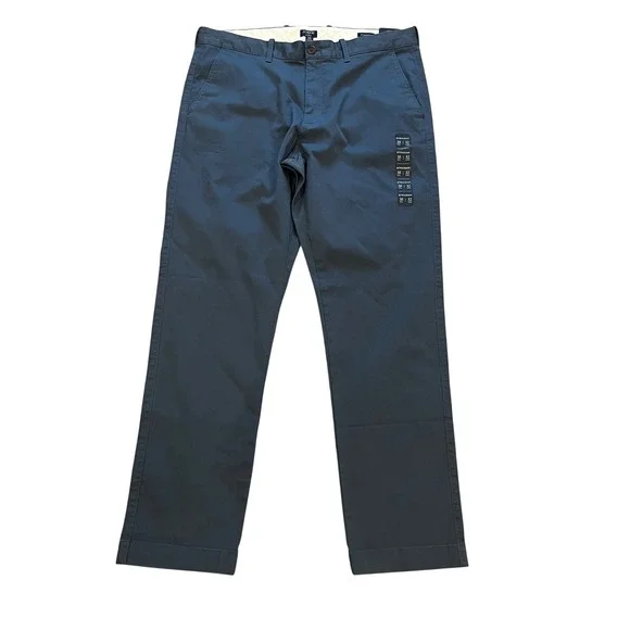 J.Crew Flex‎ Straight Fit Chino Pants Navy Blue 35x32 H3186 New