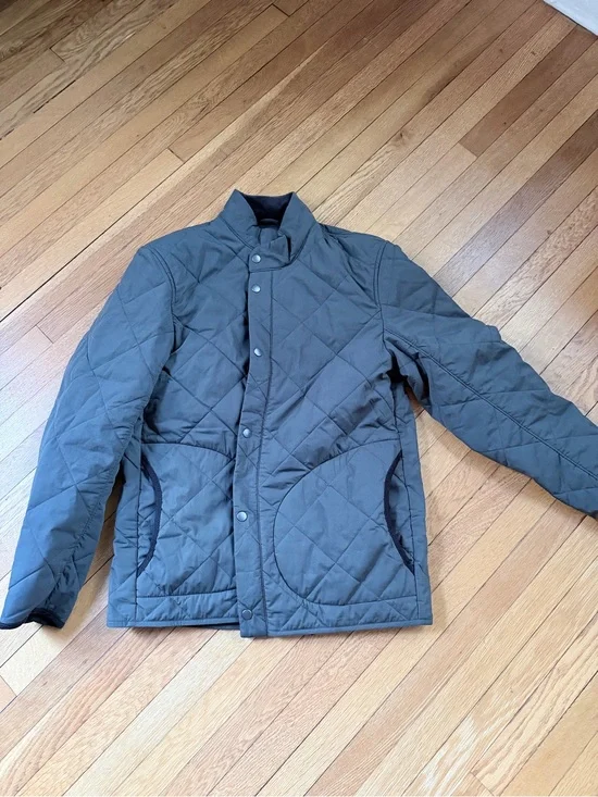 J. Crew Quilted Military-Style Jacket - Charcoal