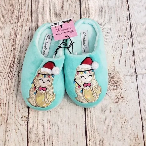 3 for $25 Mushmellow by Olivia Miller Mermaid Slippers, Sz Small