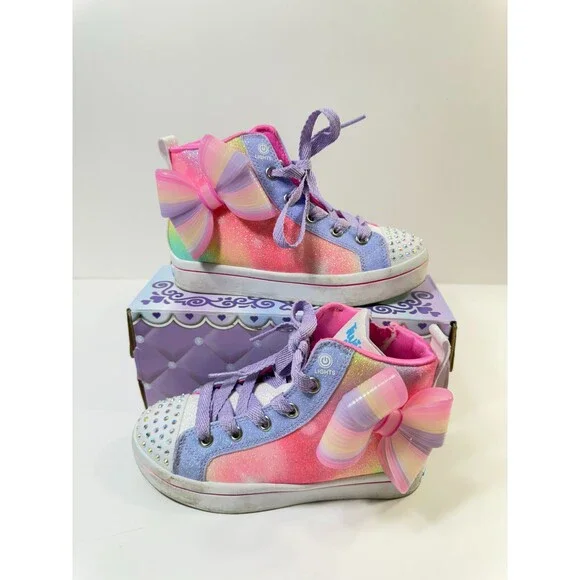 Skechers, Girls, TWI-Lites 2.0 314375L (Little Kid), Pink/Multi, 12 Medium, Litt