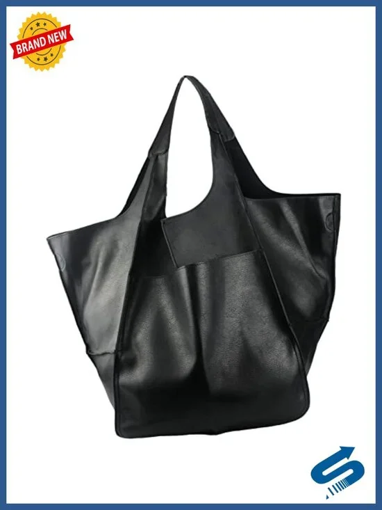 Oversized PU Leather Tote Bag Huge Capacity Work Hobo Handbag Large Travel