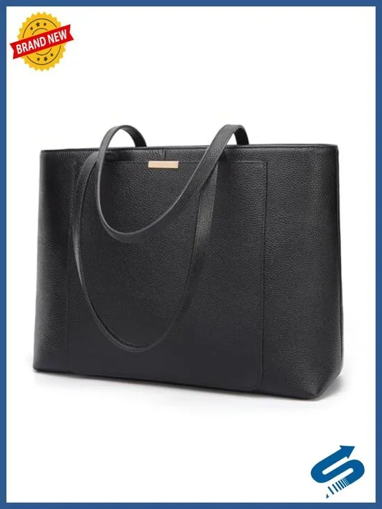 Genuine Leather Tote Bag for Women with 15.6