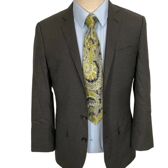 J. Crew Ludlow Blazer Men 36R Gray Loro‎ Piana  Italian Wool Super 120s Jacket