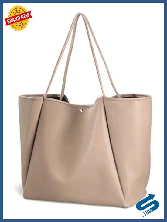 Oversize Pu Leather Tote Women Weekender Bag Shopper Handbag Travel Purse
