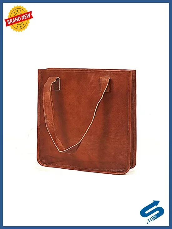 Genuine Leather Handcrafted Tote Bag Women Shoulder Shopper Work Travel