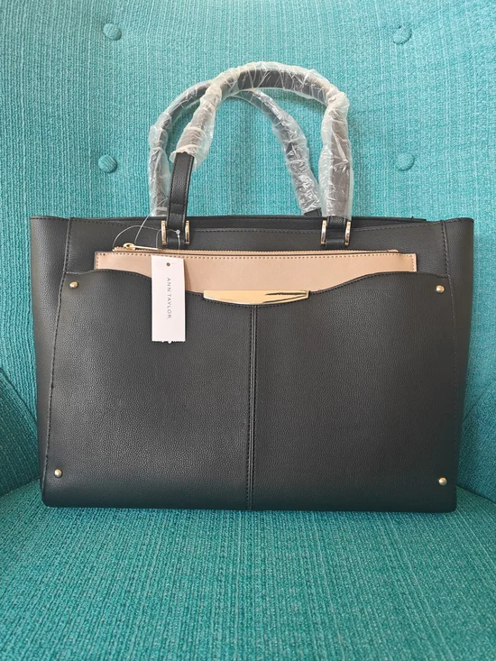 Ann Taylor Black Tote Bag NWT
