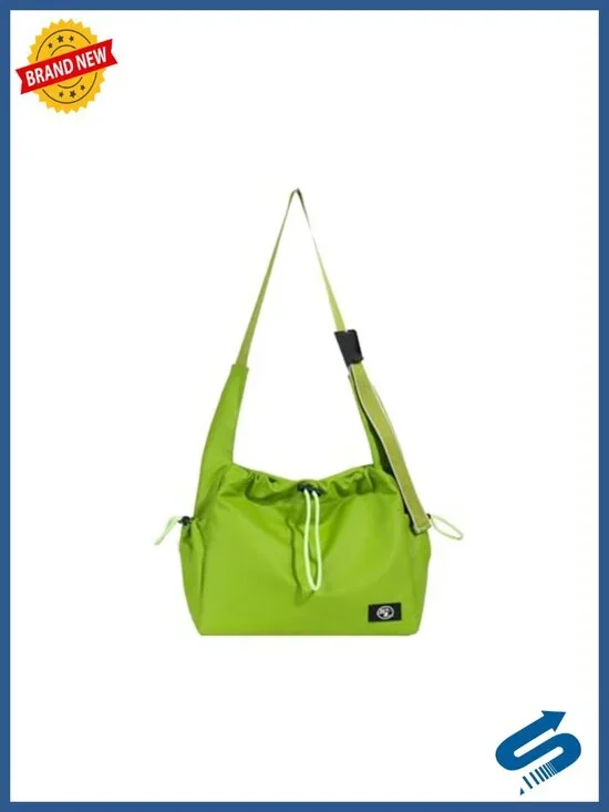 Waterproof Oxford Drawstring Shoulder Bag Lightweight Crossbody Tote