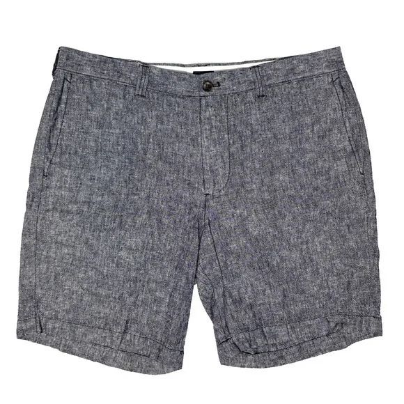 J. Crew Men’s Gray Linen Woven Shorts 9 Inch Inseam Size 34  Preppy Summer