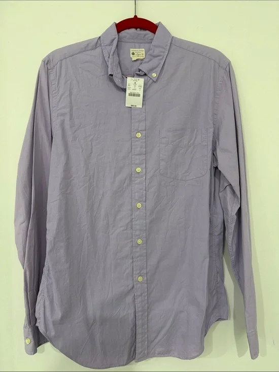 NWT J. Crew Lavender Long-Sleeve Button-Down Shirt