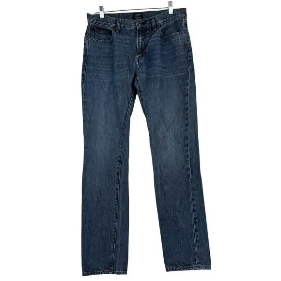 J.‎ Crew The Driggs 100% Cotton Jeans Slim Leg Medium Wash Men's Size 30 x 30