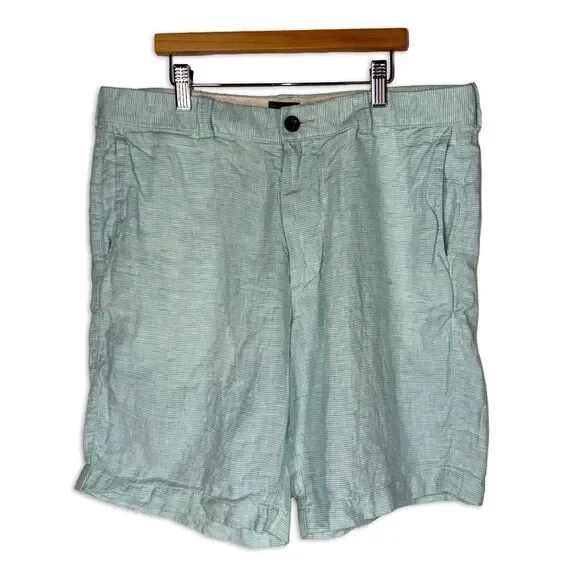 J.Crew Men’s Mint Green Striped Seersucker Shorts Size 32 Preppy Coastal