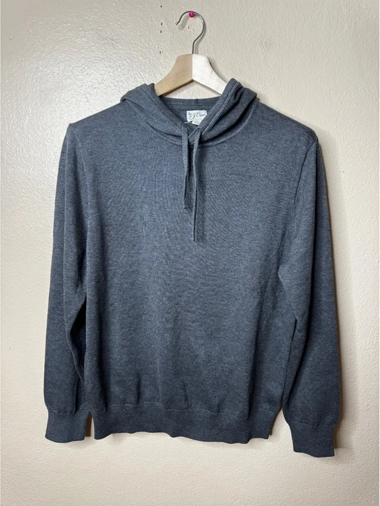 J.Crew Hoodies Men’s Large Gray Cotton Cashmere Knit Pullover NWT