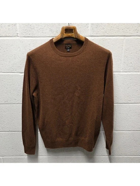 J Crew J.Crew Reimagined 100% Cashmere Jumper Sweater Brown   21.5x27 M