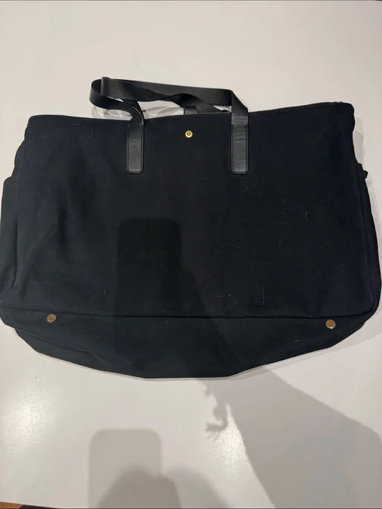 Black Canvas Weekender Canvas Bag - Sleek Carryall