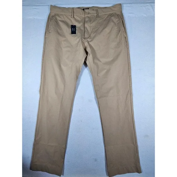 J.Crew Flex Slim Fit Chino Pants Mens 33x30 Dark Khaki Tan AA712 NEW