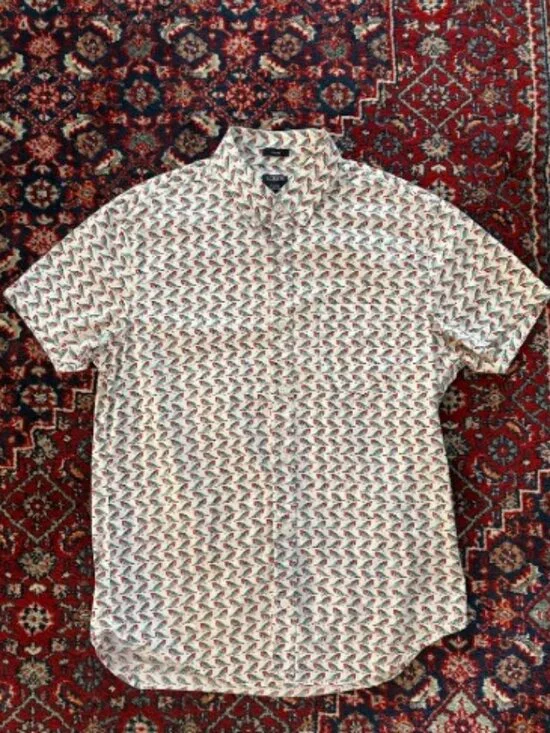 Mens Button Down Short Sleeve J Crew Shirt