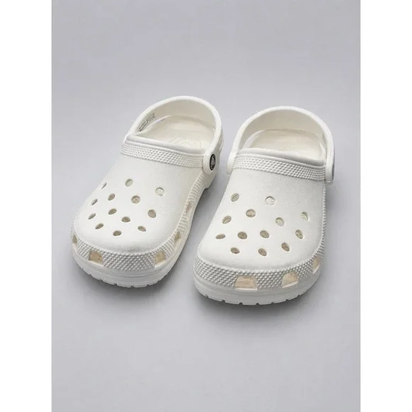 Crocs Classic Clog White Kids Youth J5 Slip On Comfort Casual ShoesOUTOFSTOCK