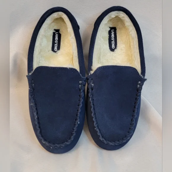 Lands' End Childrens Slip-On Slippers Size 4
