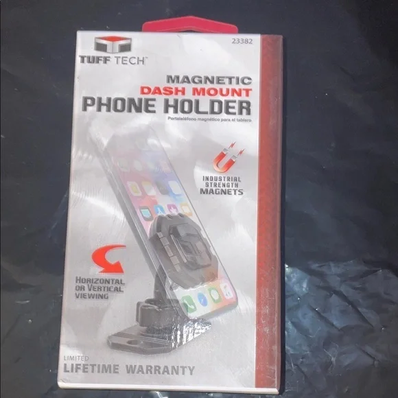Magnetic Dash Mount Phone Holder - Black