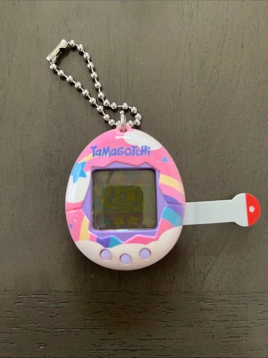 Tamagotchi Digital Pet Keychain - Pink Multicolor