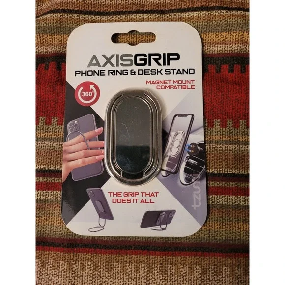 AXISGRIP Phone Ring & Desk Stand 360° Cell Phone Mount Magnet Compatible NEW NIB