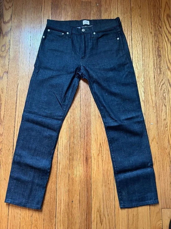J.Crew 770 Straight Fit Jeans Men's 32x30 Dark Blue Denim