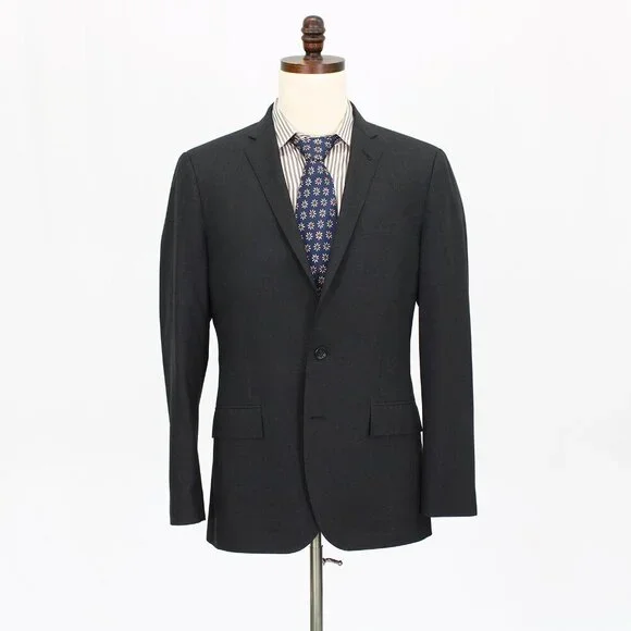 J. Crew Ludlow 40R Gray Solid 2-Button Sport Coat Blazer Jacket G569