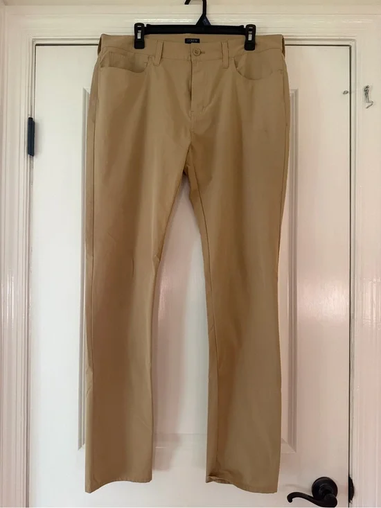 J. Crew Men's Khaki Straight-Leg Chinos