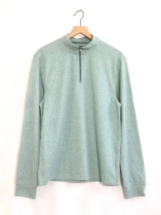 J.Crew Men’s Soft-knit, Half-zip Pullover Fall 26 Sample in Heather Teal-Med-NWT