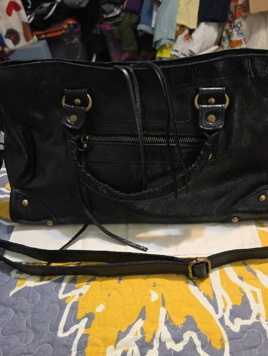 Italian Black Women’s Leather Satchel Bag