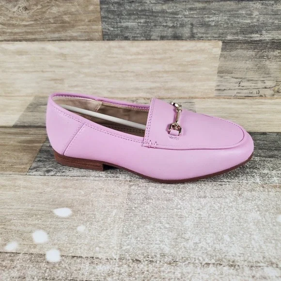 Sam Edelman Loraine Mini Girls Loafers Sz 13 Lilac Leather Comfort Slip On Shoes