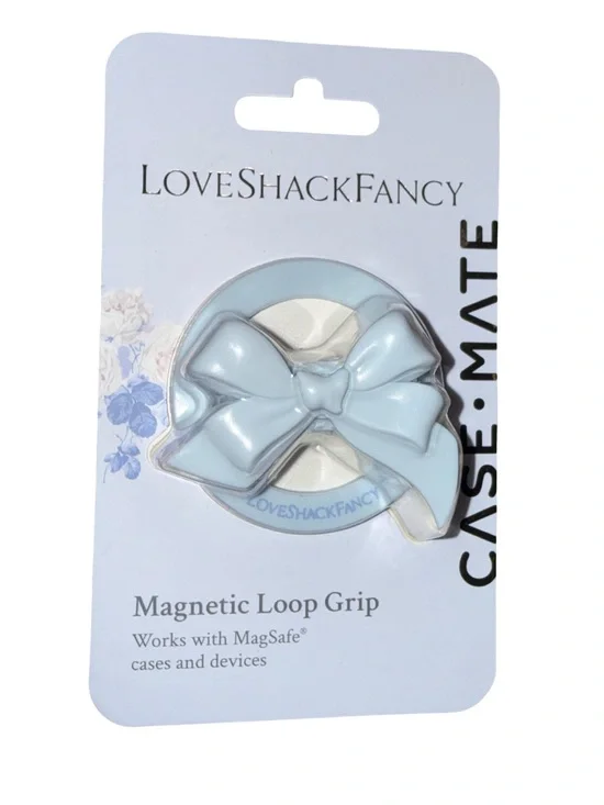 LoveShackFancy × Target Case-Mate Magnetic Silicone Bow Phone Grip Whisper Blue