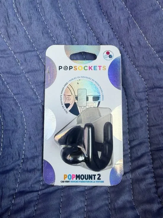PopSocket and PopMount 2 Car Mount Vent Clip Black Phone Stand Accessory