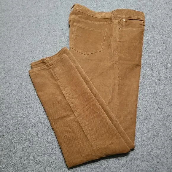 J Crew Pants Mens 34x34 Golden Brown Flex Slim Corduroy Jeans Stretch Preppy