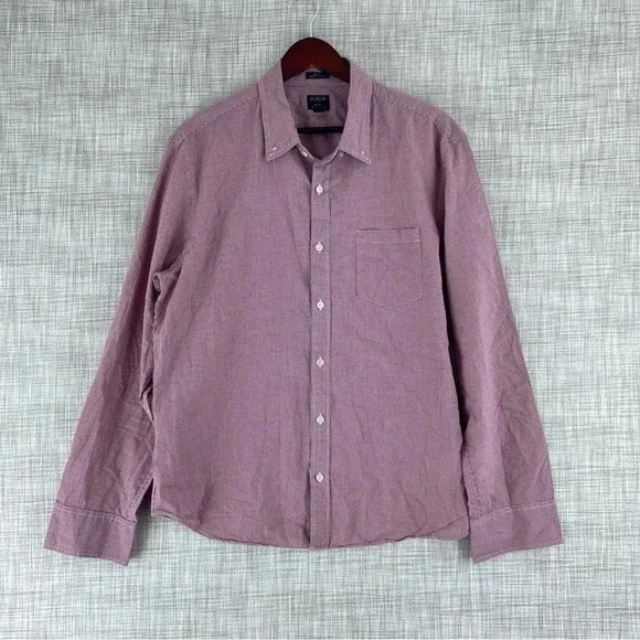 J. Crew Mens Size XL Flex washed slim untucked button down shirt 1424