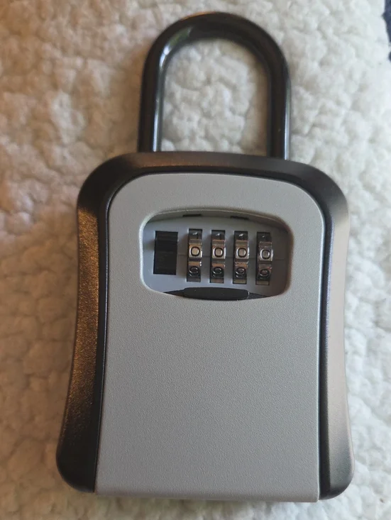 Black/Gray Combination Key Lock Box with 4-Digit Code
