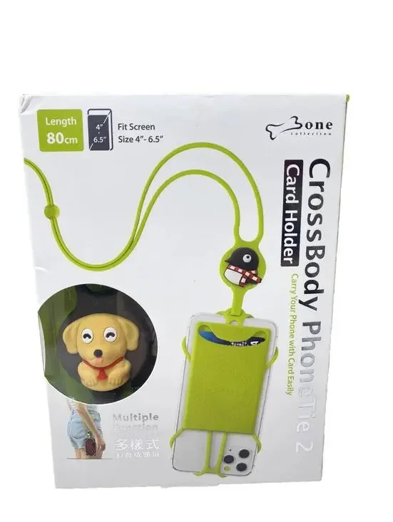 Hands-Free iPhone Crossbody Phone Holder Multifunction Card Holder Cute Dog Desi