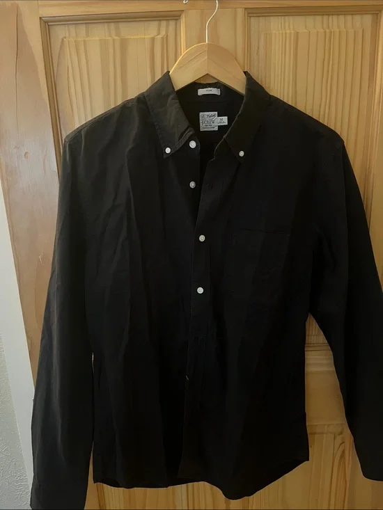 J. Crew Black Button-Down Shirt