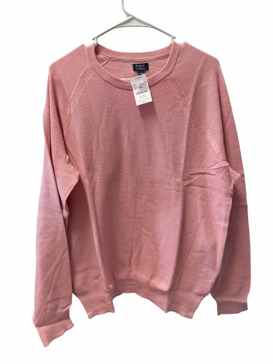 J.Crew Men’s Large Pink 100% Cotton Lightweight Crewneck Sweater NWT