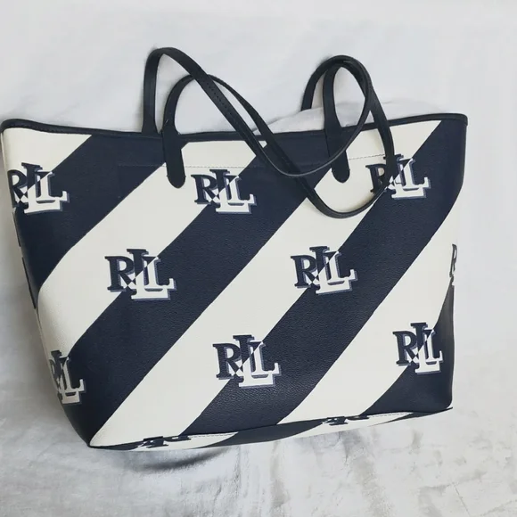 Ralph Lauren Navy and White Tote‎ Bag ( Spring 1 Navy)