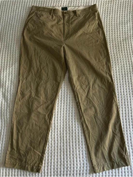 J.CREW Men's Khaki Beige 100% Cotton Oarsman Casual Pants 36x32 Classic Fit
