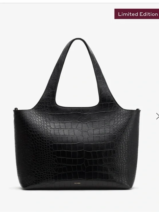 Cuyana System Tote 16-inch (Croco) - Anniversary Collection black new nvr worn!