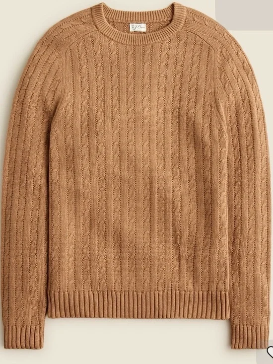 J.Crew Heritage Cotton Cable Knit Sweater MEN