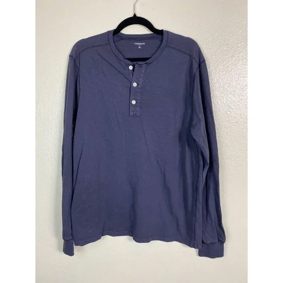 J. Crew Mens Long Sleeve Blue Shirt‎ Large Casual Cotton Classic Capsule